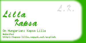 lilla kapsa business card
